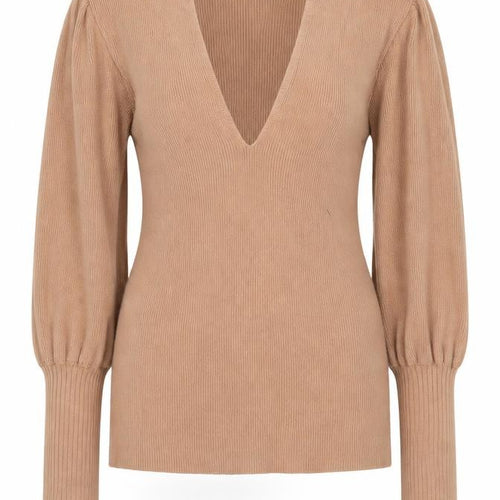 ASOS Womens Brown V-Neck Acrylic Pullover Jumper Size 10