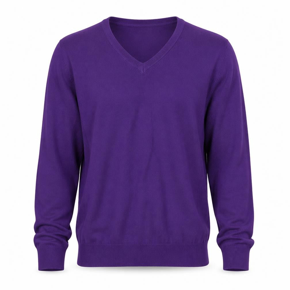 Front view of Next men’s purple cotton pullover sweatshirt, size L
