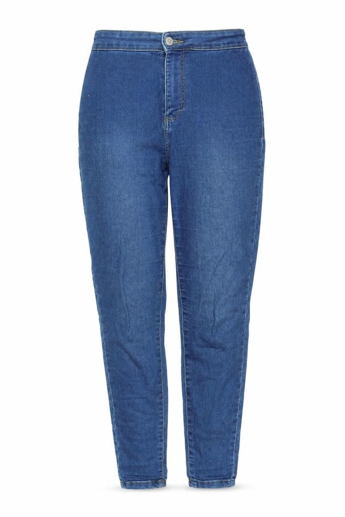 New Look Womens Blue Cotton Straight Jeans Size 10 L29 in Regular