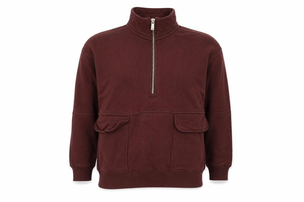 Front view of Next women’s red cotton pullover sweatshirt, size M