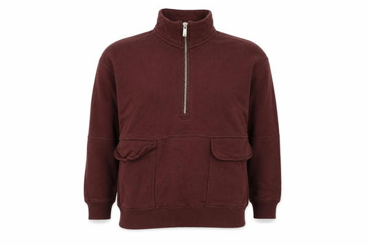 Front view of Next women’s red cotton pullover sweatshirt, size M