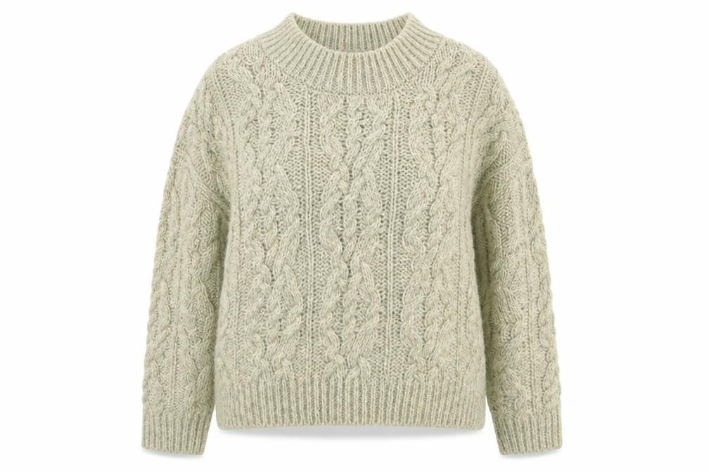 Aphorism Womens Beige Round Neck Acrylic Pullover Jumper Size 10