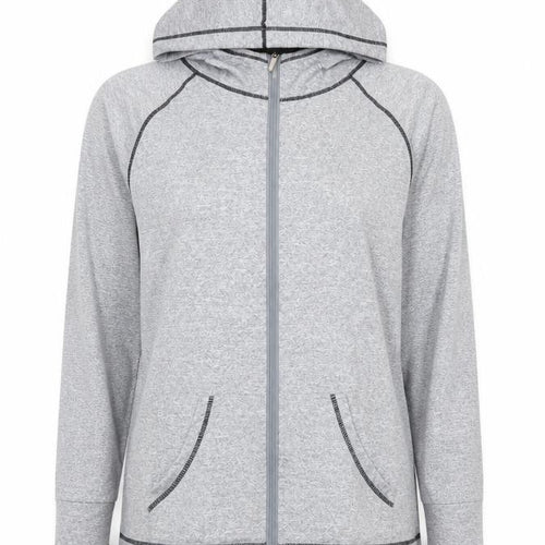 Sykooria Womens Grey Polyester Full Zip Hoodie Size XL