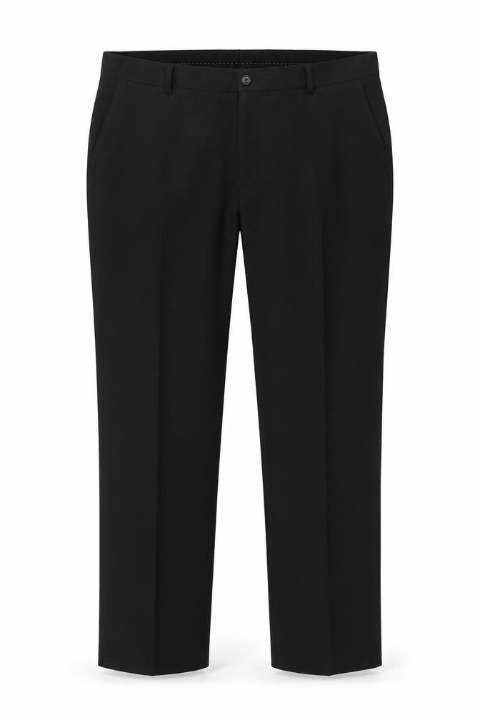 Preworn Womens Black Polyester Trousers Size XL L30 in Regular
