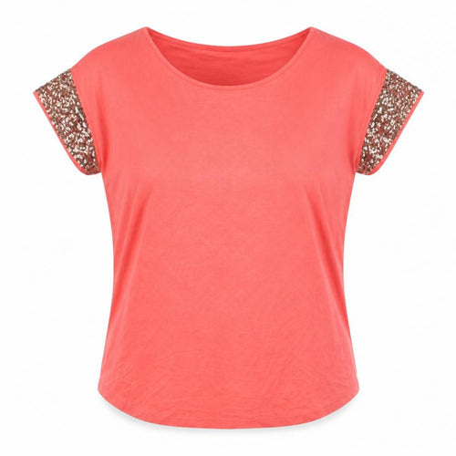 Marks and Spencer Womens Pink Viscose Basic T-Shirt Size 14 Scoop Neck