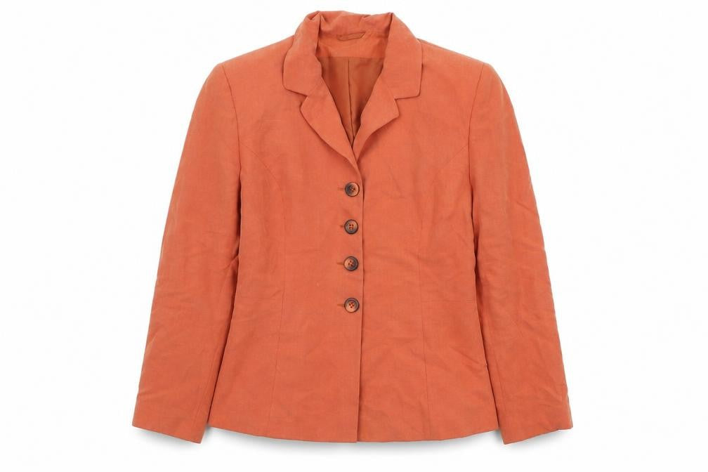 Richards Womens Orange Modal Jacket Blazer Size 14