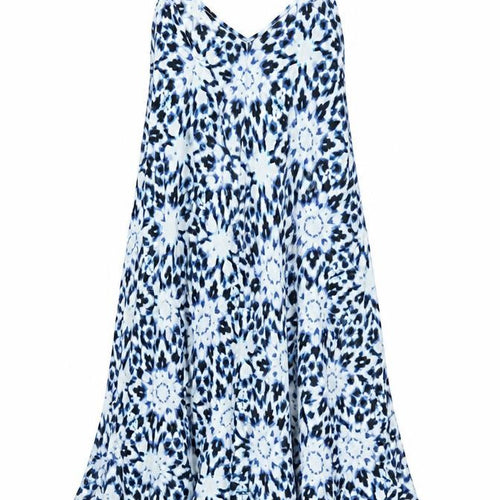 New Look Womens Blue Viscose Fit & Flare Size 8 V-Neck