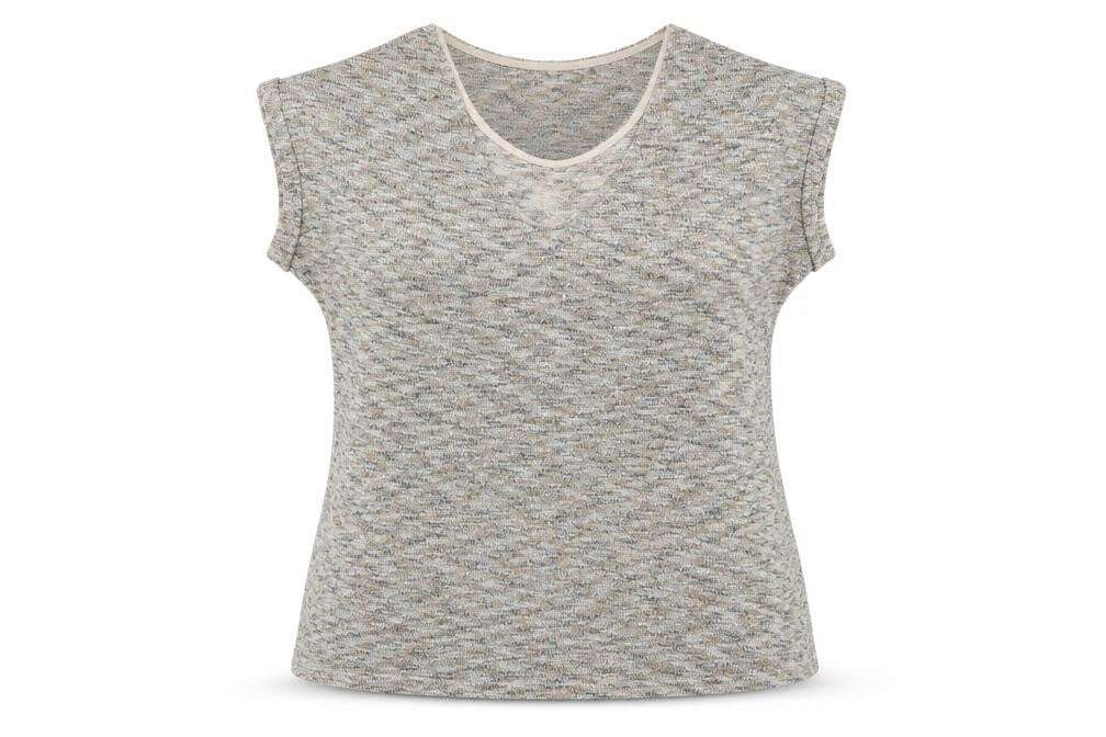New Look Womens Gold Round Neck Geometric Viscose Pullover Jumper Size 18