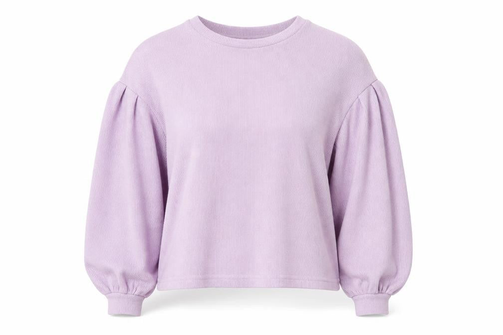 Divided Womens Purple Crew Neck Polyester Pullover Jumper Size S