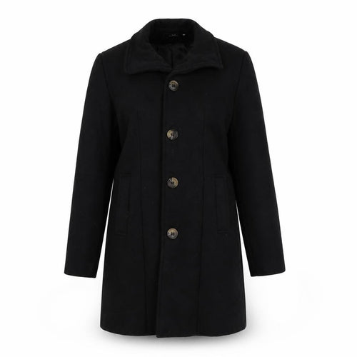 Mymstorm Womens Black Trench Coat Coat Size M
