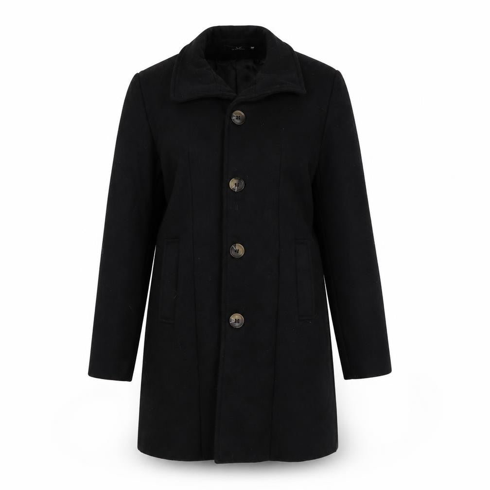 Mymstorm Womens Black Trench Coat Coat Size M