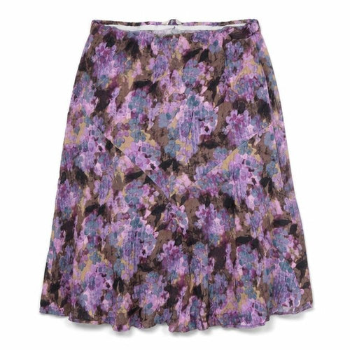 Classic Womens Purple Geometric Viscose A-Line Skirt Size 12