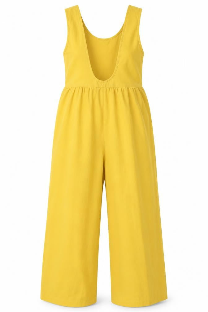 SheIn Womens Yellow Polyester Jumpsuit One-Piece Size XS L27 in