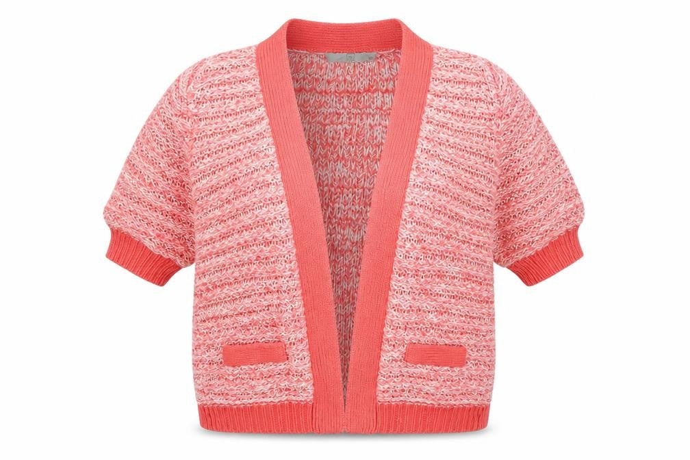 TU Womens Red V-Neck Cotton Cardigan Jumper Size 10