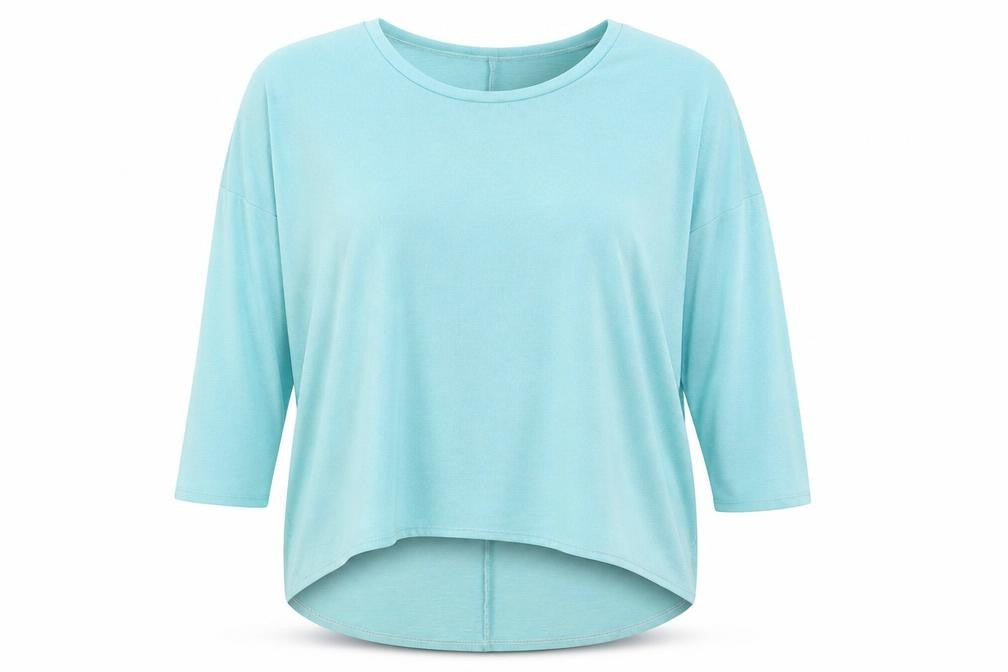 Front view of Rags & Couture women’s blue round neck polyester jumper, size XL