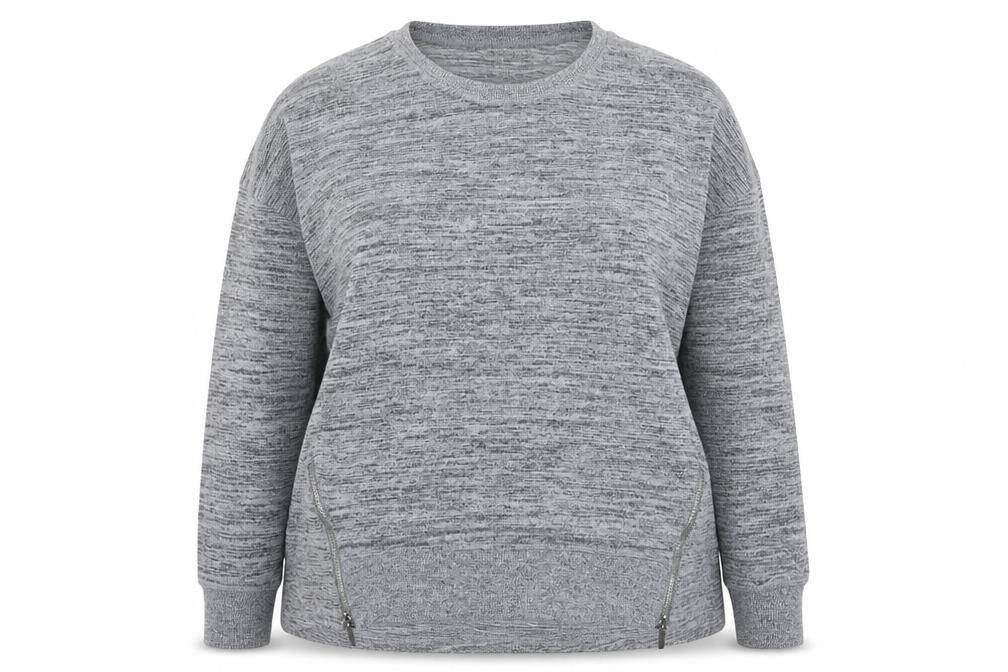 Peacocks Womens Grey Round Neck Polyester Pullover Jumper Size 18