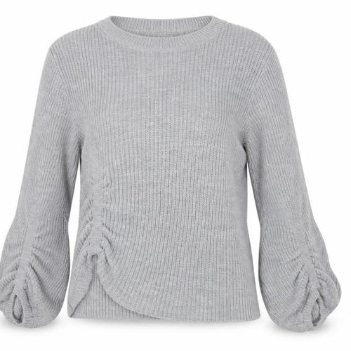 Miss Selfridge Womens Grey Crew Neck Acrylic Pullover Jumper Size 8