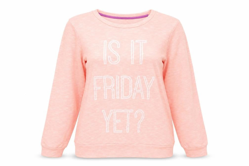 Fashion Box Womens Pink Viscose Pullover Sweatshirt Size 14 Pullover - Is it Friday Yet?