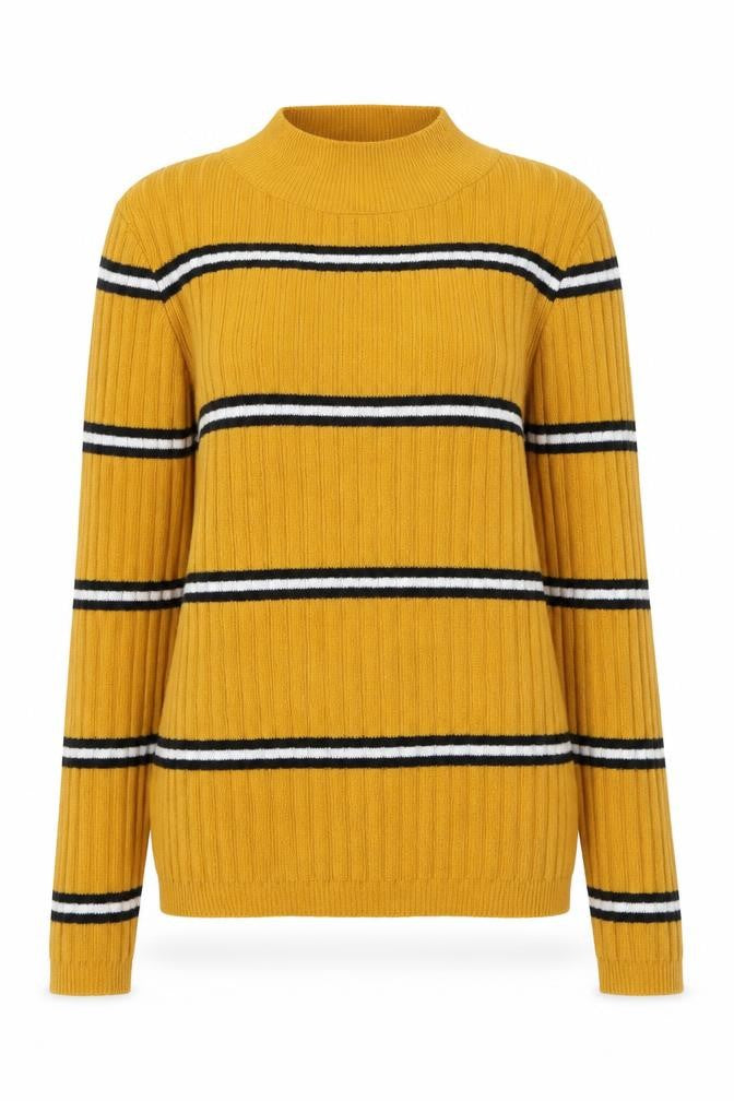 Primark Womens Multicoloured Round Neck Striped Polyester Pullover Jumper Size 12