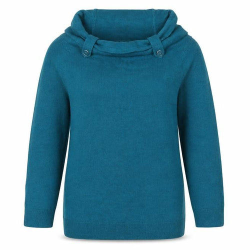 BHS Womens Blue Round Neck Acrylic Pullover Jumper Size 8