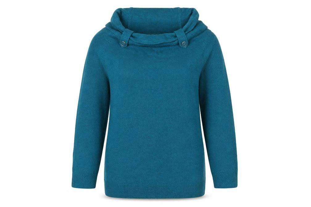 BHS Womens Blue Round Neck Acrylic Pullover Jumper Size 8