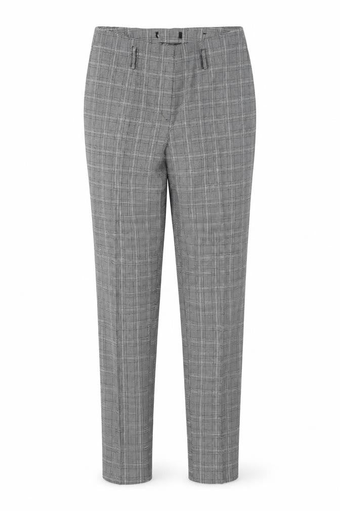 New Look Womens Grey Plaid Polyester Trousers Size 8 L28 in Regular
