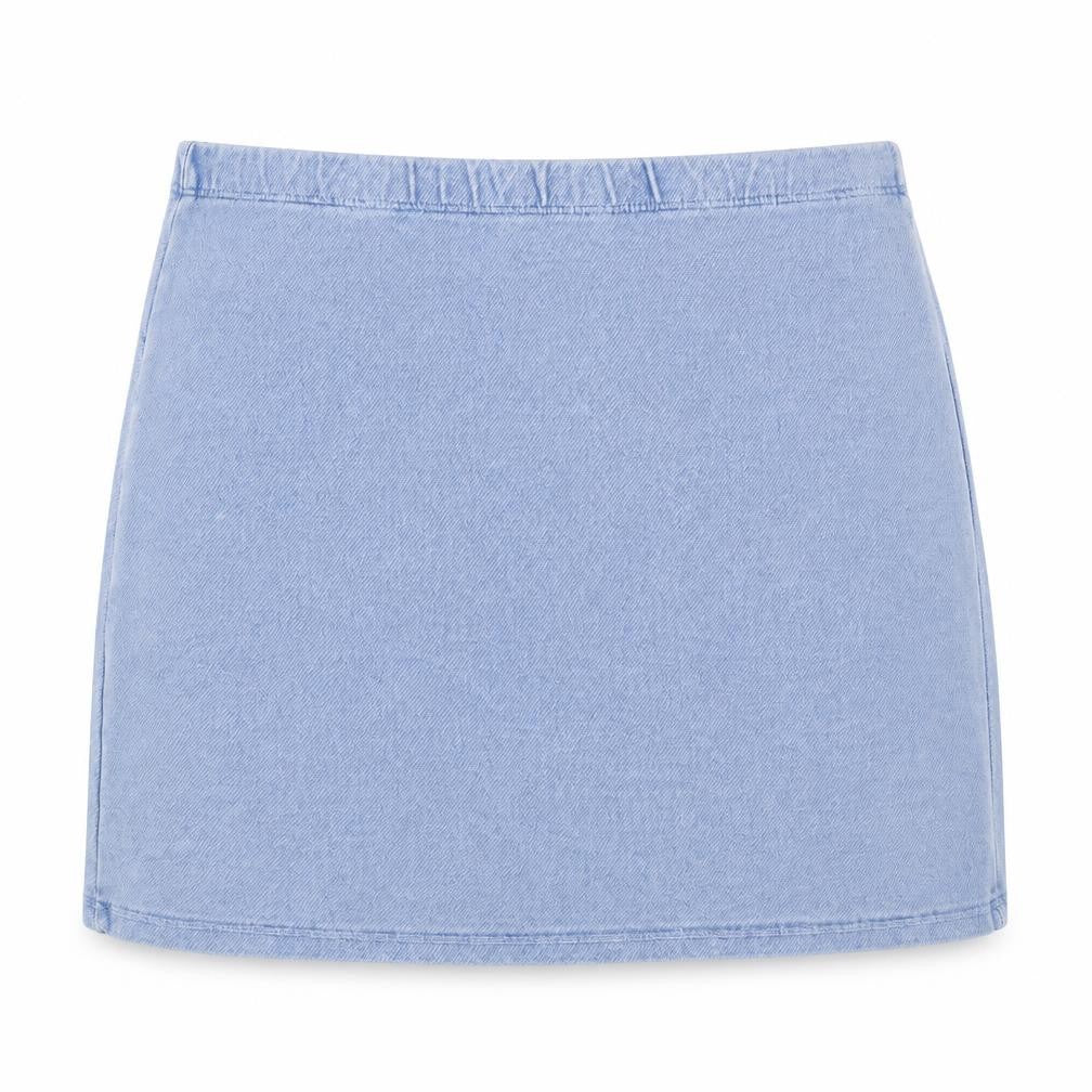 River Island Womens Blue Cotton A-Line Skirt Size 6
