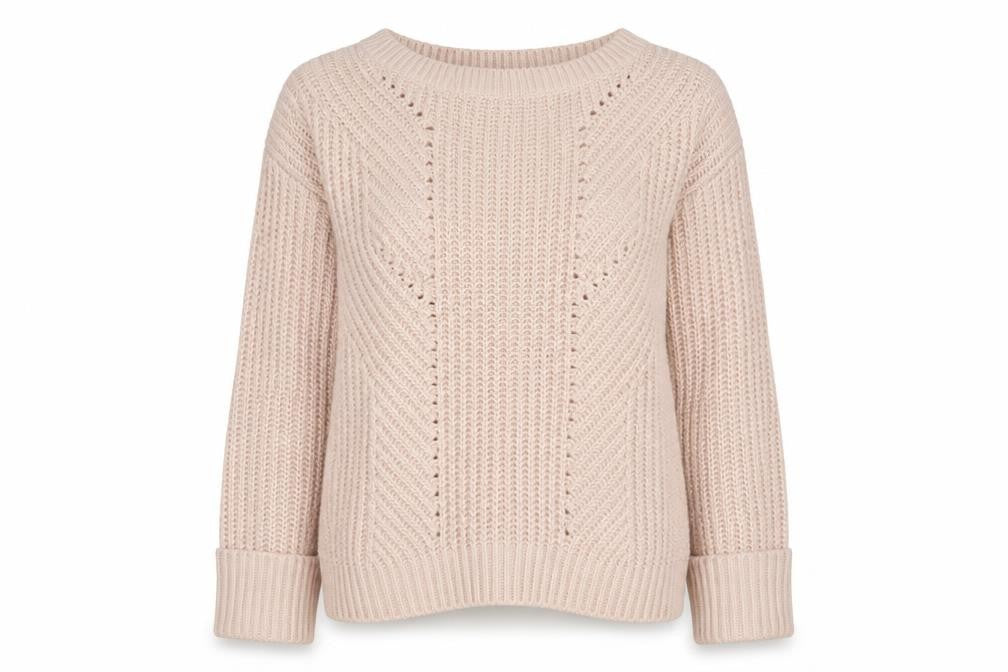 George Womens Pink Boat Neck Acrylic Pullover Jumper Size M