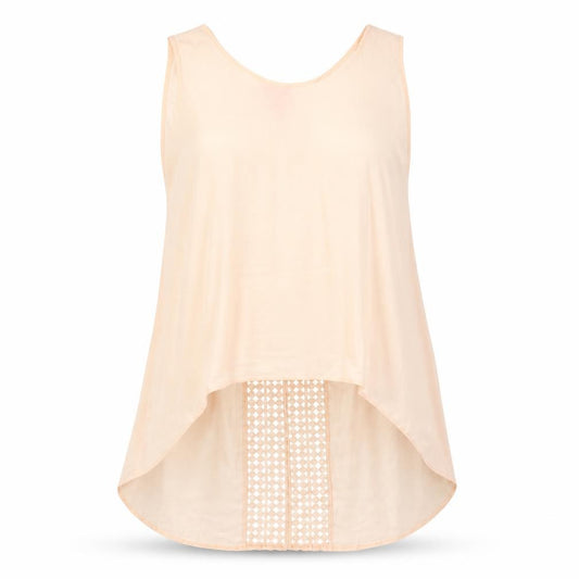 Front view of Atmosphere women’s orange polyester basic blouse, size UK 20, scoop neck