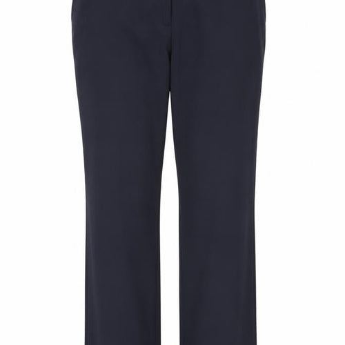 M&Co Womens Blue Cotton Trousers Size 12 L28 in Regular