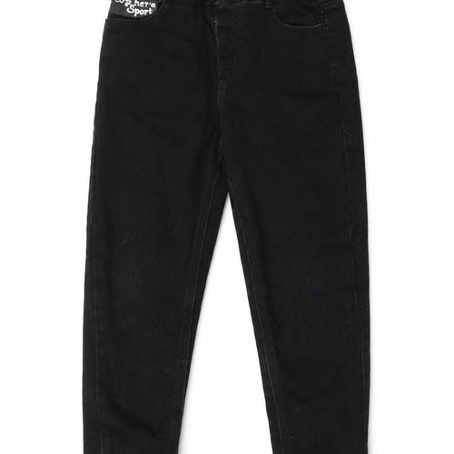 Fashion Cowboy Girls Black Polyester Skinny Jeans Size 11 Years Regular Pullover