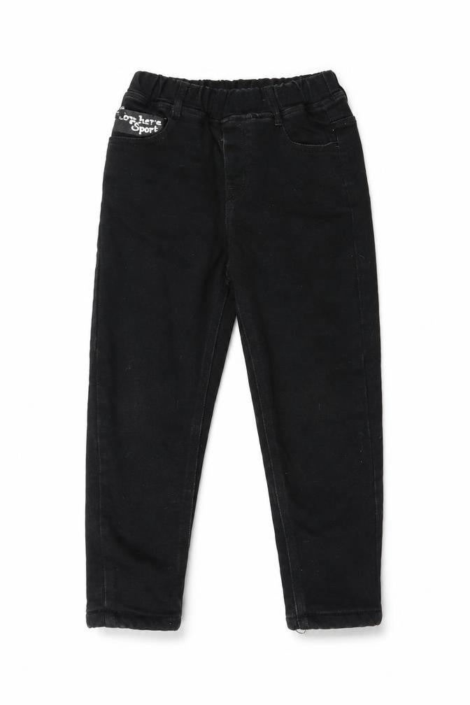 Fashion Cowboy Girls Black Polyester Skinny Jeans Size 11 Years Regular Pullover