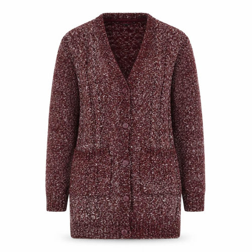 House of Fraser Womens Red V-Neck Cotton Cardigan Jumper Size XS