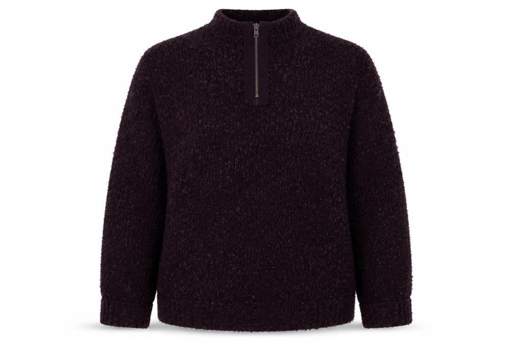 Tu Womens Purple Round Neck Polyester Pullover Jumper Size 12