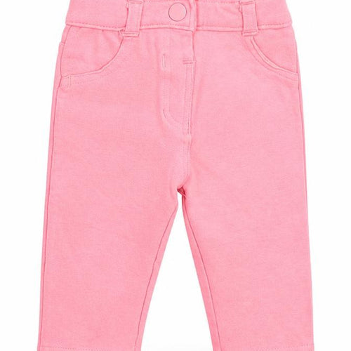 George Girls Pink Cotton Capri Trousers Size 3-6 Months Button