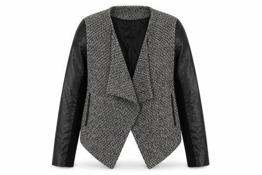 Front view of New Look women’s grey jacket, size UK 12