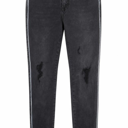 JKA Mens Black Cotton Skinny Jeans Size 32 in L29 in Slim Zip