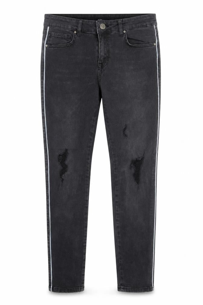 JKA Mens Black Cotton Skinny Jeans Size 32 in L29 in Slim Zip