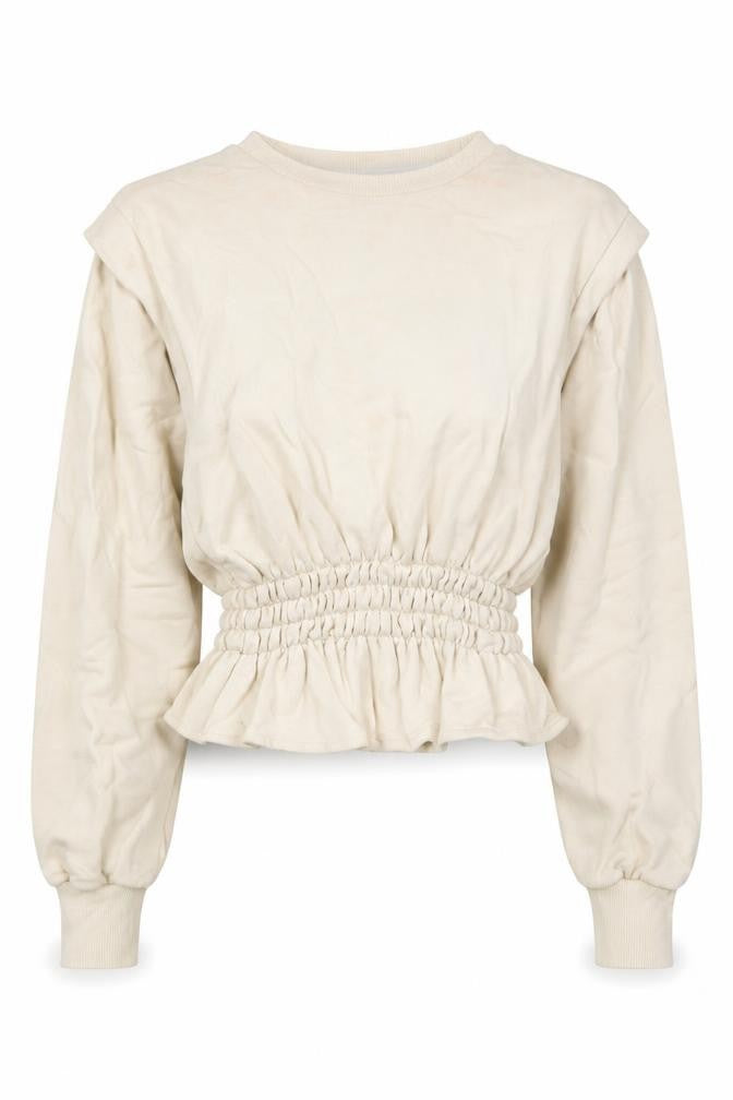 Pull&Bear Womens Beige Round Neck Cotton Pullover Jumper Size S
