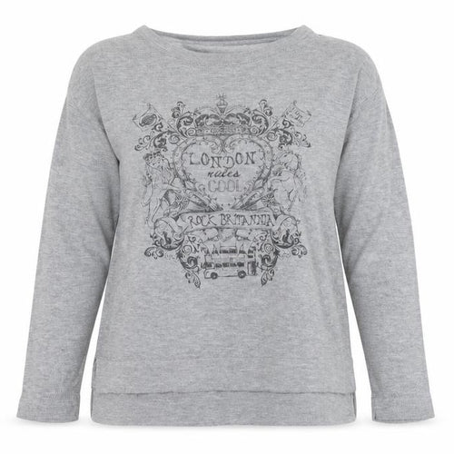 Dorothy Perkins Womens Grey Round Neck Viscose Pullover Jumper Size 6 - London Bus