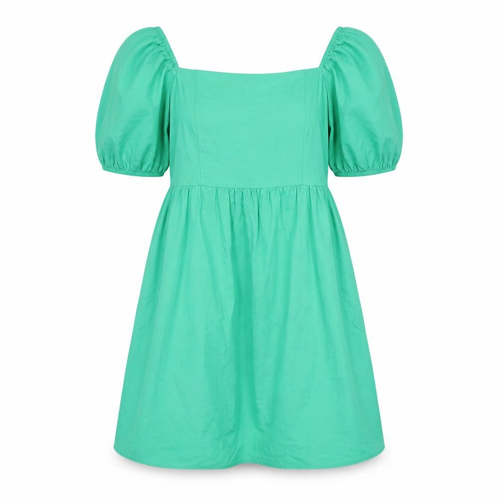 Front view of New Look women’s green polyester a-line, size UK 12, square neck pullover