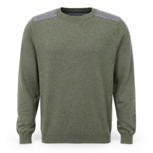 New Look Mens Green Round Neck Cotton Pullover Jumper Size M