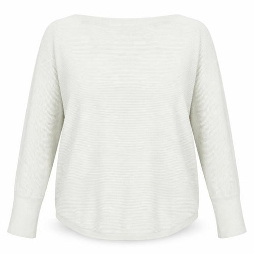 Body Flirt Womens Ivory Scoop Neck Cotton Pullover Jumper Size M
