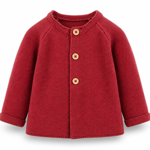 George Girls Red Cotton Cardigan Jumper Size 6-9 Months Button
