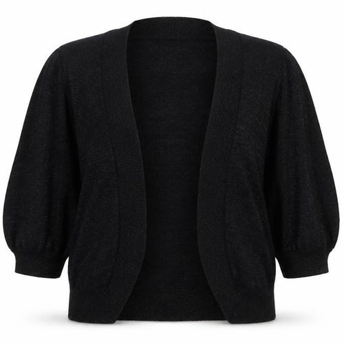 Evie Womens Black V-Neck Cotton Cardigan Jumper Size 12