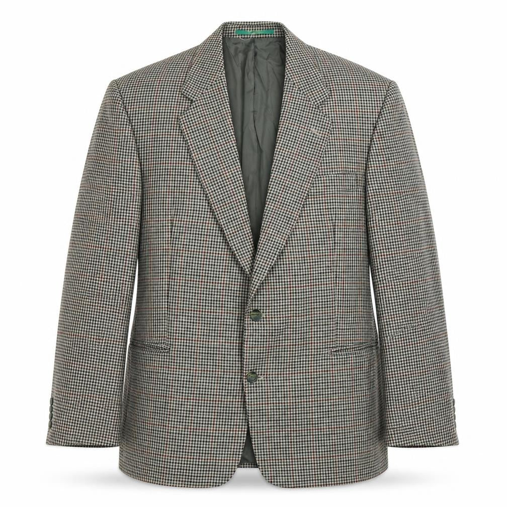 C&A Mens Multicoloured Check Wool Jacket Suit Jacket Size 44