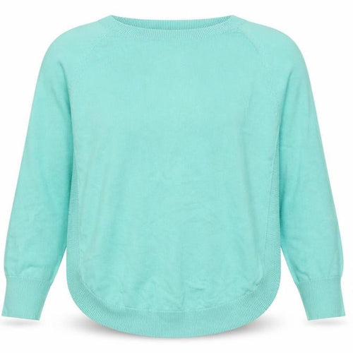 Damart Womens Green Round Neck Cotton Pullover Jumper Size M