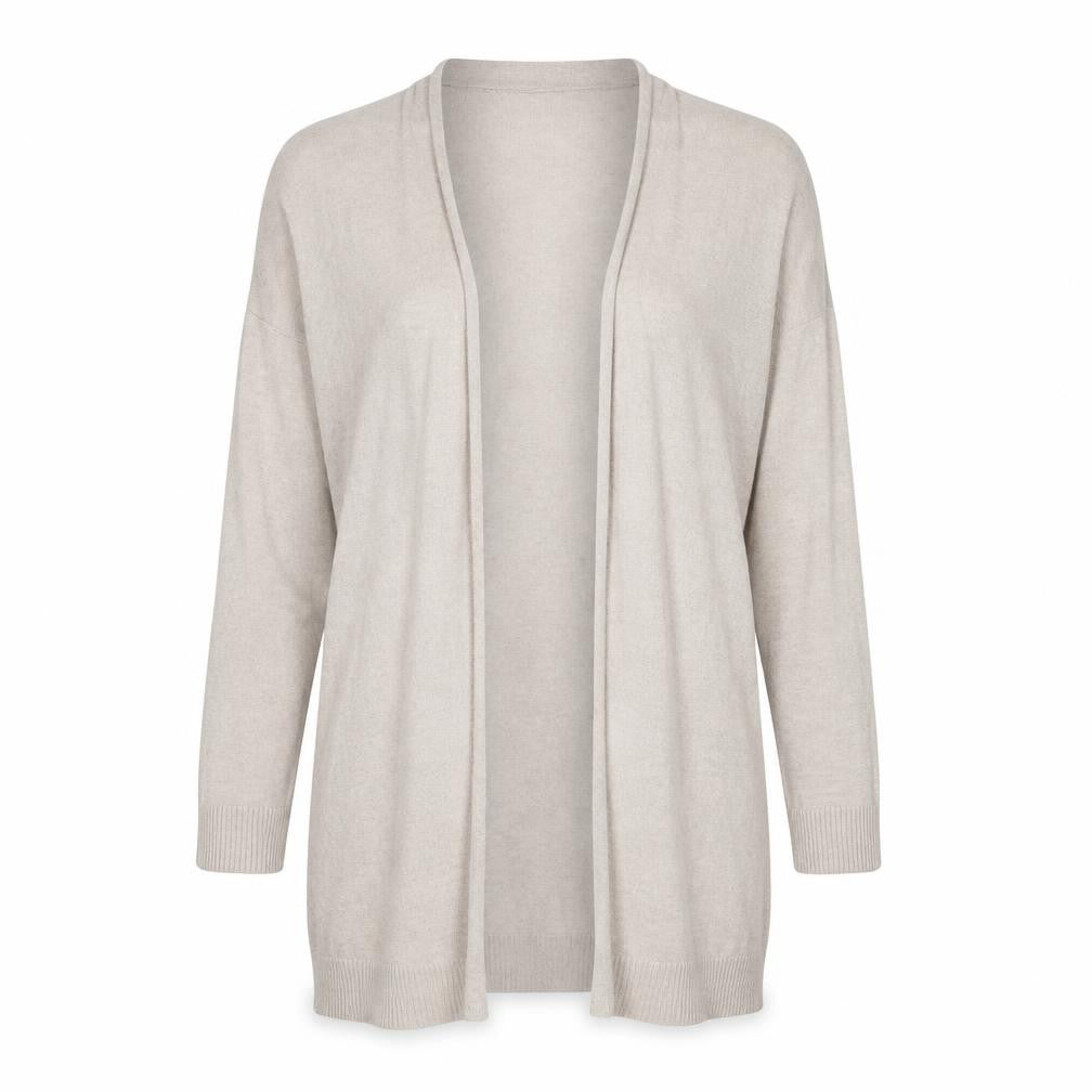89th & Madison Womens Beige V-Neck Rayon Cardigan Jumper Size S
