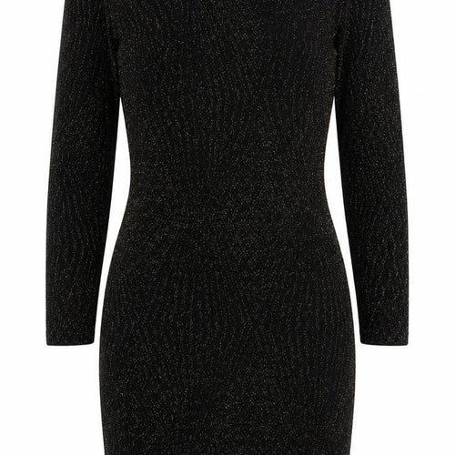 FOREVER 21 Womens Black Nylon Bodycon Size S Round Neck