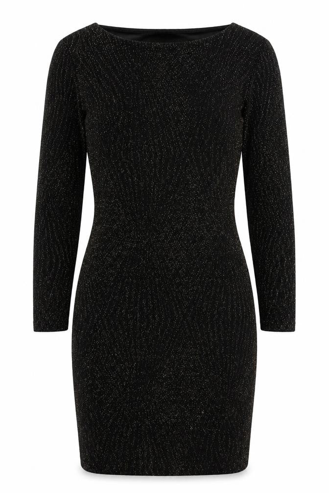 FOREVER 21 Womens Black Nylon Bodycon Size S Round Neck